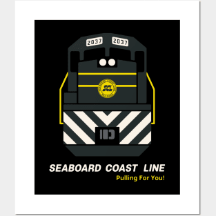 Seaboard Coast Line Railroad Train Engine Posters and Art